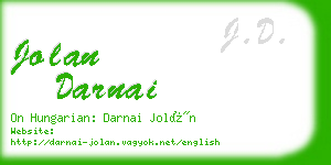 jolan darnai business card